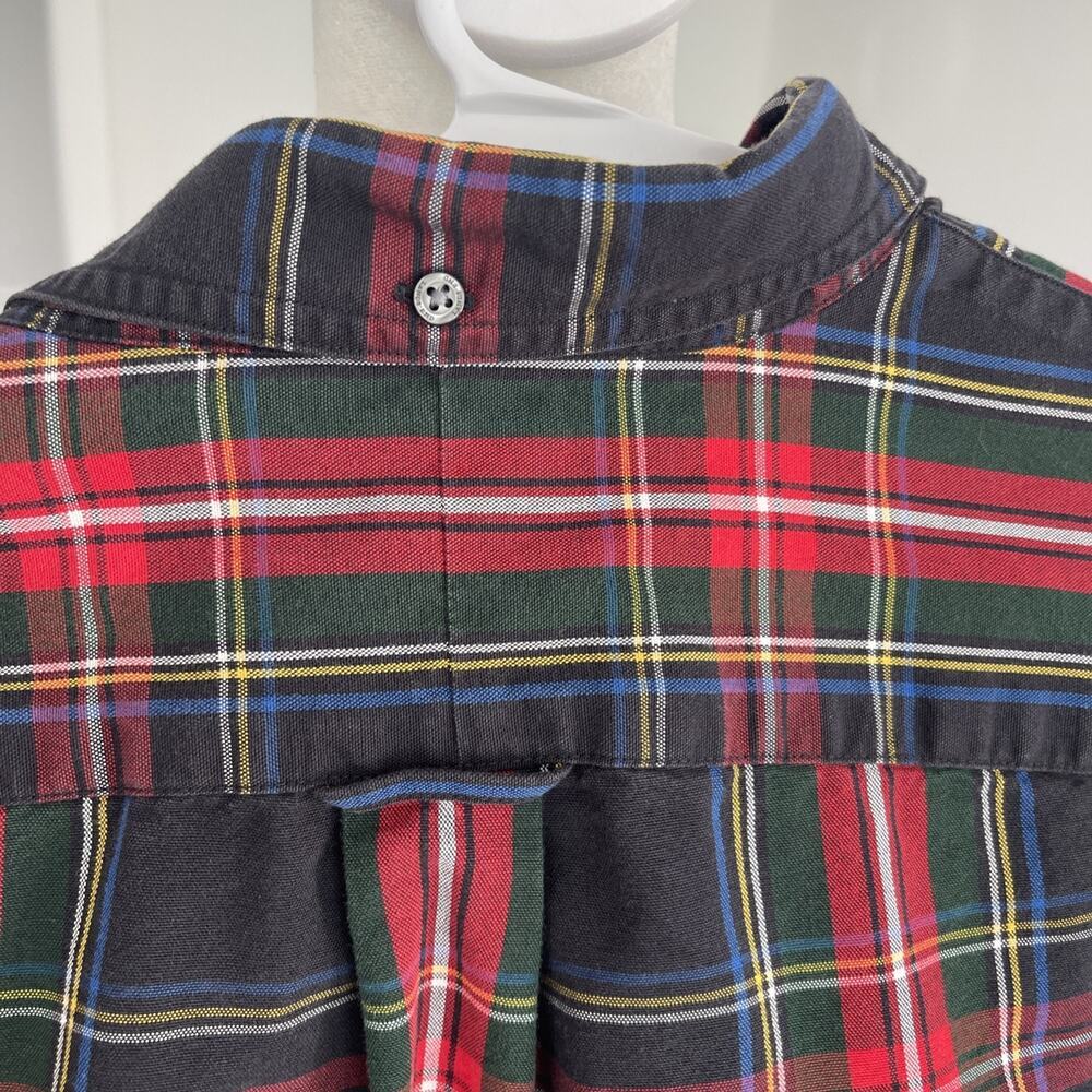 Lands End Sail Rigger Oxford Plaid Button Down Shirt Traditional Fit Mens L - Picture 6 of 9